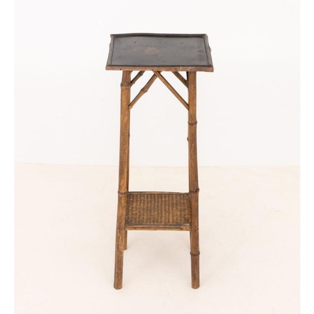 19th Century Aesthetic Movement 2-Tier Bamboo Side Table For Sale - Image 5 of 8