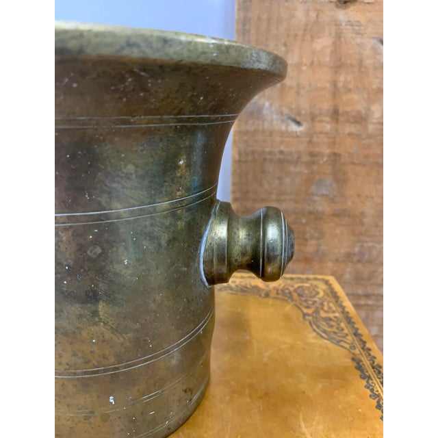 19th Century French Bronze Mortar & Pestle For Sale - Image 4 of 8