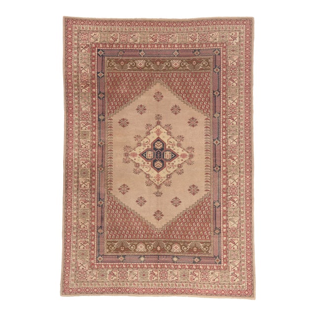 Vintage Turkish Oushak Rug, 06'08 X 09'06 For Sale
