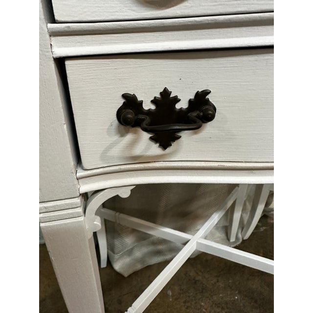 Wood French Bombee Night Stands, Pair For Sale - Image 7 of 8