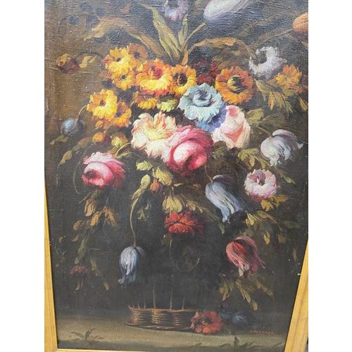 J. Palomar, Floral Still Lifes, 1964, Oil on Canvas For Sale - Image 7 of 16