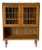 Oak Glass Cabinet With Open Shelf Danish Mid-Century Modern 1960s For Sale
