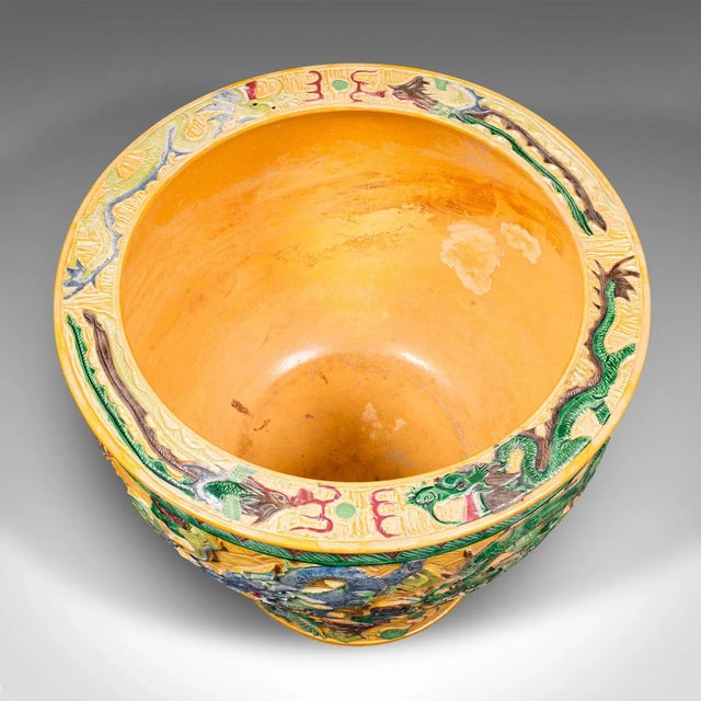 Ceramic 1930's Pair of Large Vintage Planters For Sale - Image 7 of 12