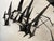 Black Mid-Century Modern C. Jeré "Flying Birds" Metal Wall Sculpture (1961) For Sale - Image 8 of 18