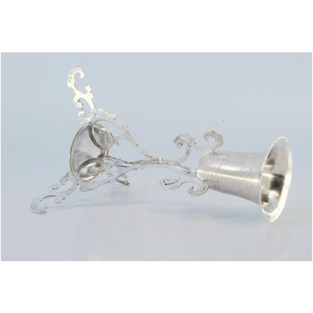 Silver Toothpick Holder with Cutouts and Curls For Sale - Image 3 of 9