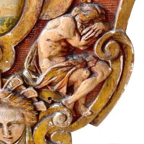 Antique Carved Ancient Roman History Armchair For Sale - Image 10 of 13