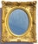 Pair gilt carved wood and gesso mirrors. Continental. Mid 19th Century. Beautiful original gold gilding.