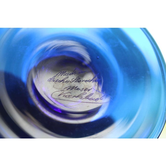 Art Deco Chalices by Ludwig Moser for Karlovy Vary, Former Czechoslovakia, 1920, Set of 5 For Sale - Image 11 of 14
