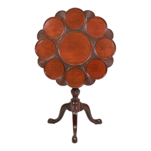 Early 19th Century Georgian Hand-Carved Mahogany Tilt-Top Supper Table