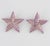 1980s Richard Kerr Pastel Pale Mauve Jeweled Star Clip-on Earrings For Sale - Image 5 of 8