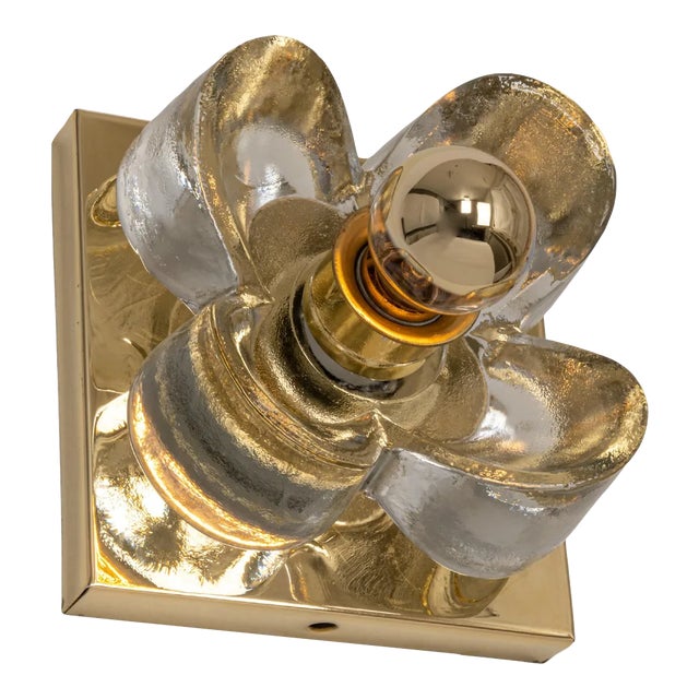 Glass Wall Light by Sische, Germany, 1970s For Sale