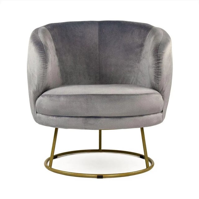 2020s Acovet White Faux Fur Tub Chair in White For Sale - Image 5 of 5