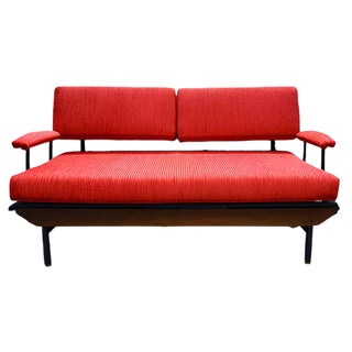 Mid-Century Italian Corduroy Sofa, 1950s For Sale