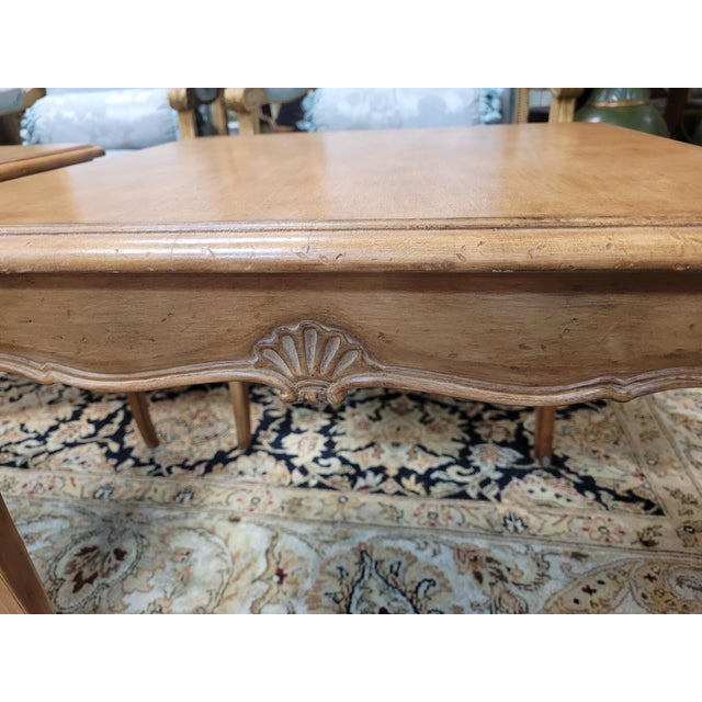 1950s Pair of Country French End Table Blonde Finish For Sale - Image 4 of 12