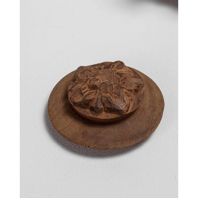 Wood Mid 20th Century Italy Brown Terracotta Lidded Jar For Sale - Image 7 of 15