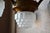 Art Deco Brass and Frosted Pressed Glass Chandelier, 1920s For Sale - Image 12 of 18