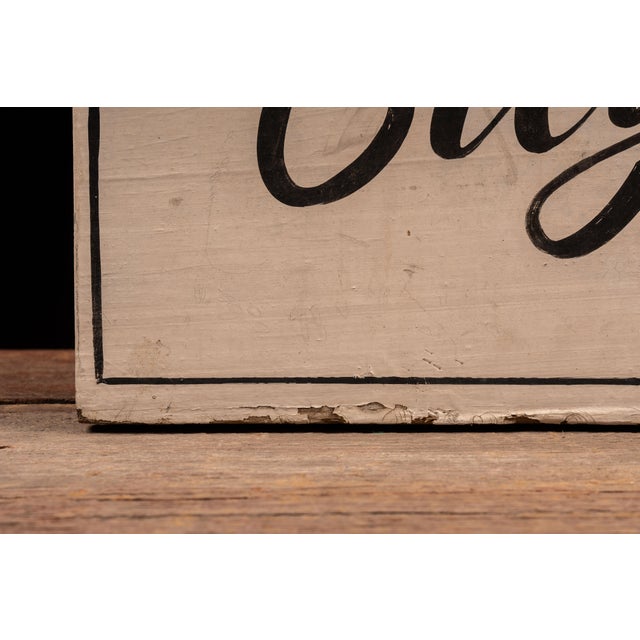 Wood Vintage “Bicycles Repaired” Double-Sided Hand-Painted Shop Sign For Sale - Image 7 of 8