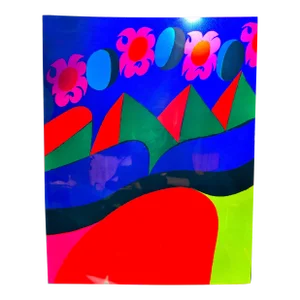 1980s Original Signed Carol Summers "Untitled" Landscape Acrylic Poster