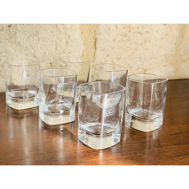 Crystal Whiskey Decanter With 6 Glasses by Luigi Bormioli, 1970s, Set of 7 For Sale - Image 10 of 15