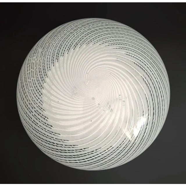 Venini 1960s Ribbed Flush Mount by Venini For Sale - Image 4 of 9