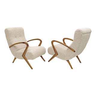 Mid-Century Modern Italian Bouclè Armchairs attributed to Paolo Buffa, 1950, Set of 2 For Sale