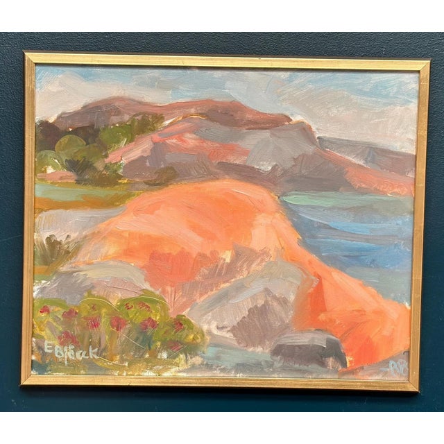 Mid-Century Modern E. Björck, Serene Landscape, 1988, Oil Painting on Canvas, Framed For Sale - Image 3 of 15