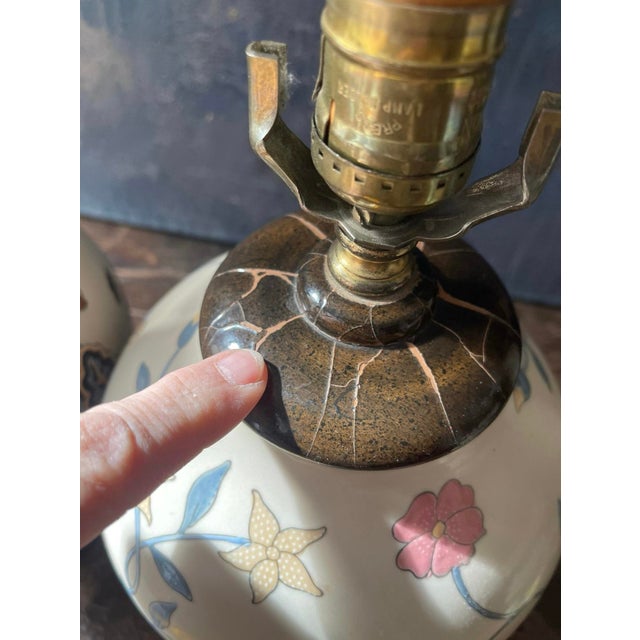 Mid 20th Century Mid 20th Century Pair of Vintage Naive Hunting Scene Lamps For Sale - Image 5 of 10