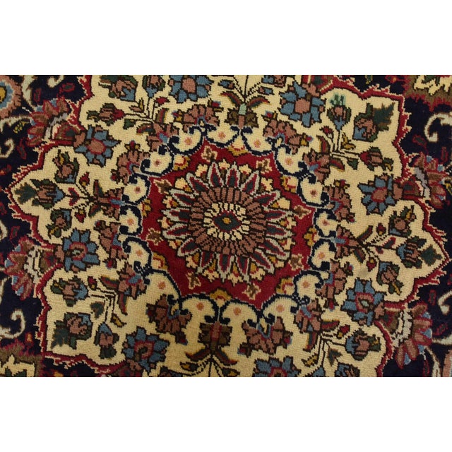 Red Tabriz Rug 8’3” X 11’3” Red Wool Vintage Traditional Hand-Knotted Carpet For Sale - Image 8 of 15
