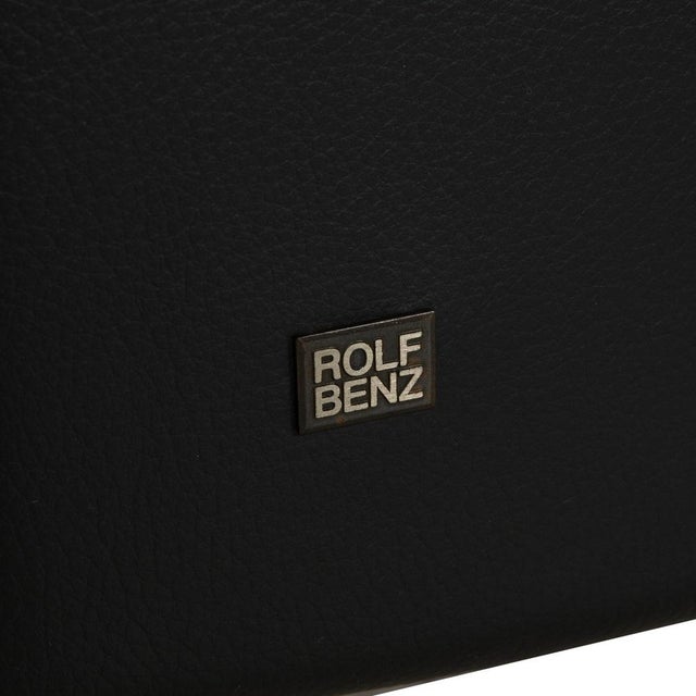 Black Vida 2-Seater Sofa in Black Leather from Rolf Benz For Sale - Image 8 of 12