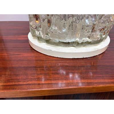 Mid 20th Century Swedish Molded Glass Table Lamp, Art Glass, Scandinavian Modern, 1965 For Sale - Image 5 of 10