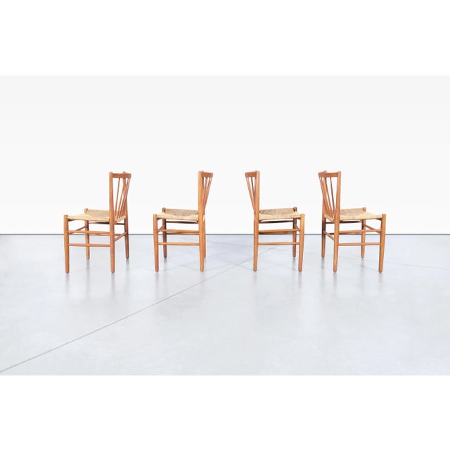 FDB Møbler Mid-Century Model J80 Oak Dining Chairs by Jorge Baekmark for FDB Mobler For Sale - Image 4 of 11
