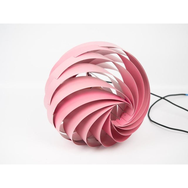 Pink Vintage Danish Turbo Pendant Lamp by Louis Weisdorf for Lyfa, 1965 For Sale - Image 8 of 15