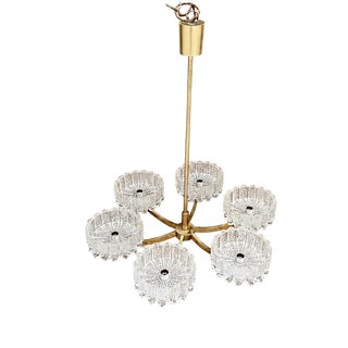 Vintage Icicle Glass Hanging Lamp from Doria Leuchten, 1960s For Sale