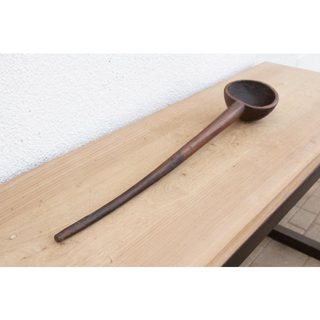 19th Century Patinated Dark Brown Long Spoon For Sale - Image 5 of 7