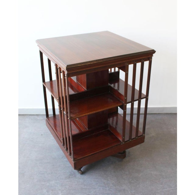 Revolving Mahogany Bookcase, 1900s For Sale - Image 4 of 7
