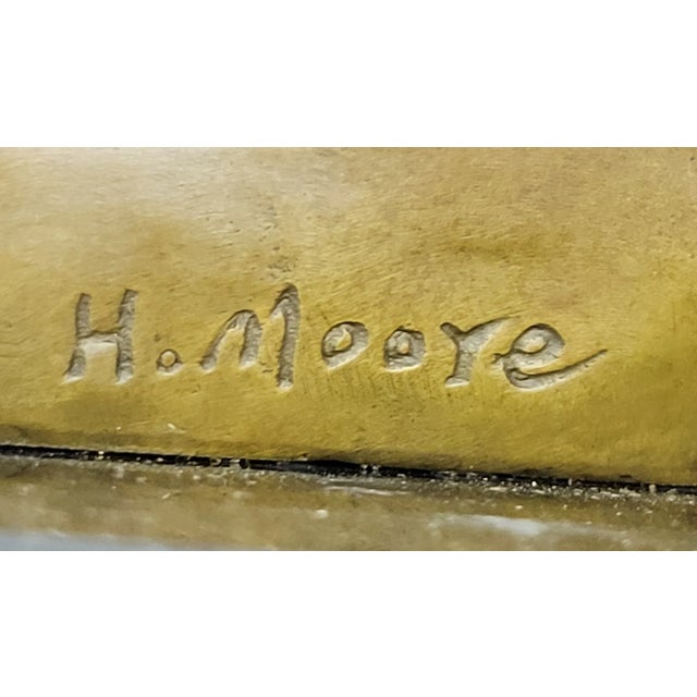 Reclining Woman by Henry Moore Abstract Modernist Figural Bronze Sculpture Statue For Sale - Image 10 of 10