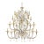 Huge Transparent and Gold Ca’ Rezzonico With Leaves Murano Glass Chandelier For Sale