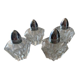 1970s Austrian Salt & Pepper Shakers in Starburst Star Design - Set of 4 For Sale