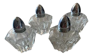 1970s Austrian Salt & Pepper Shakers in Starburst Star Design - Set of 4