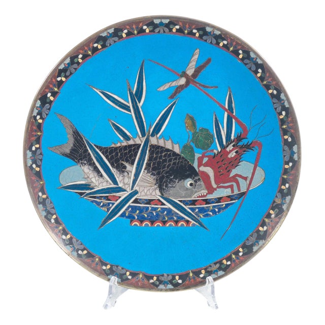 Meiji Cloisonné Enamel Plate, Japan For Sale