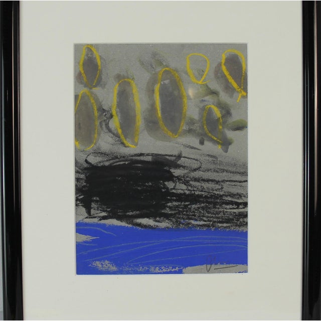 Lola Galanes, Expressionist Drawing, 1990s, Pastel & Crystal & Acrylic & Cardboard For Sale - Image 4 of 4