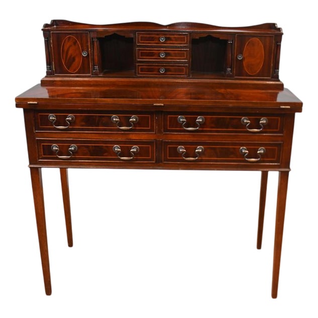 Sheraton Ladies Desk Bureau in Mahogany, 1890s For Sale
