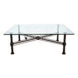 1980s Giacometti Style 'Iron Bird Cocktail Table' by Ilana Goor, Signed For Sale