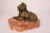 Baroque Bronze Lion Form Inkwell on a Marble Base For Sale - Image 3 of 9
