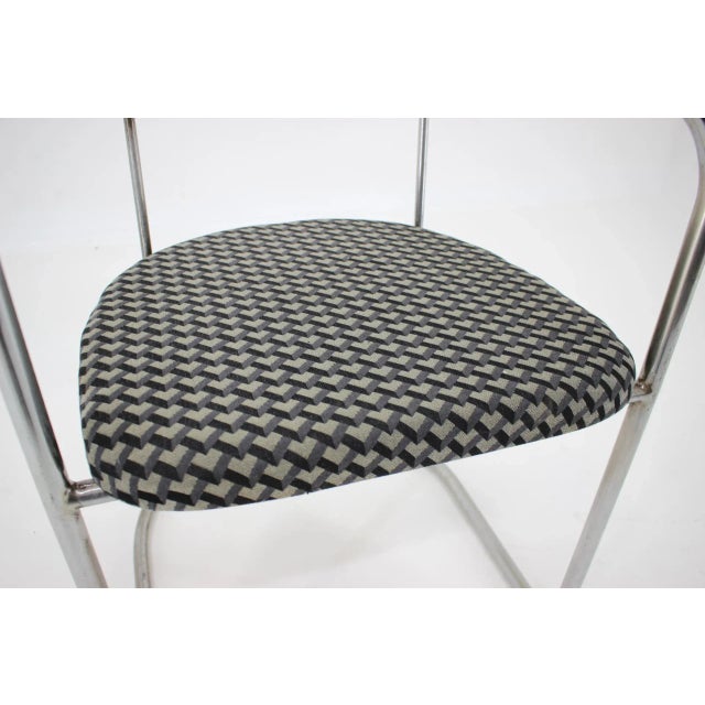 1930s Bauhaus Tubular Steel Chrome Desk Chair, Czechoslovakia, 1930s For Sale - Image 5 of 8