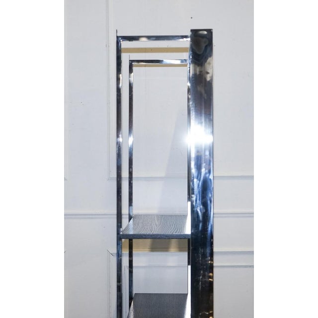 Art Deco Polished Stainless Steel Display Bookcase For Sale - Image 11 of 15