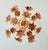 Exquisite Vintage Italian Murano Style Floral Chandelier A breathtaking statement lighting piece featuring warm amber-...