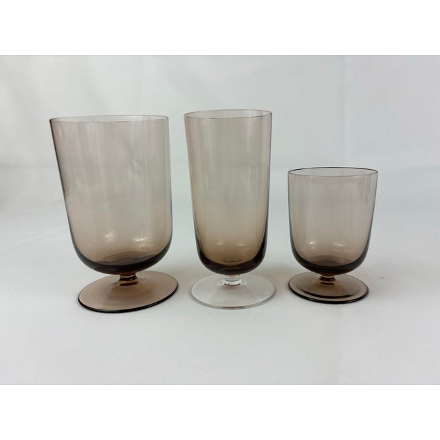 German Theresienthal Catalina Topaz Glassware, Set of 17 For Sale - Image 12 of 12