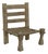 Early 20th Century Carved Wood + Woven Leather Chair For Sale