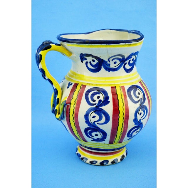 Ceramic Antique Ceramic Jug Vase with a Two-Headed Eagle, Pesaro, Italy For Sale - Image 7 of 18